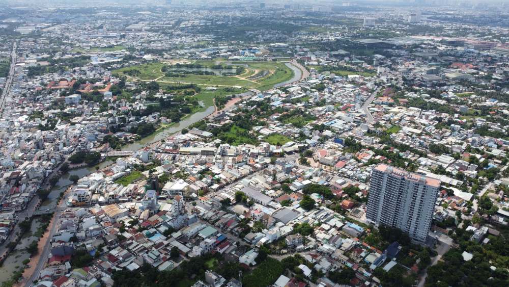 Tỉnh Bình Dương cho phép chuyển mục đích sử dụng đất 10.581m2 để xây khu căn hộ thương mại tại phường Lái Thiêu, thành phố Thuận An. Ảnh: Đình Trọng